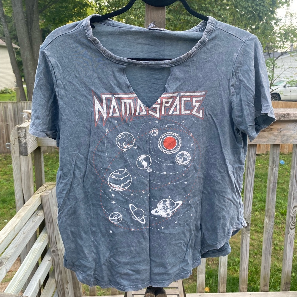 V-cut neck shirt